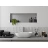 Mexen X-Wall-NR półka wnękowa bez kołnierza 90 x 30 cm, inox - 1911903010