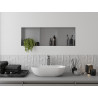 Mexen X-Wall-NR półka wnękowa bez kołnierza z półką 90 x 30 cm, inox - 1911903010S