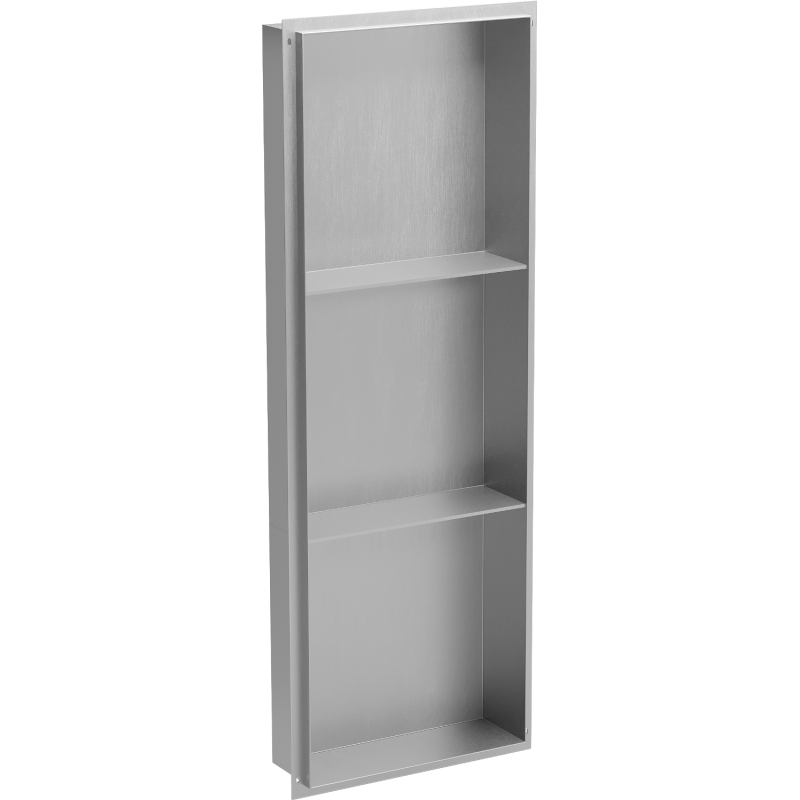Mexen X-Wall-NR półka wnękowa bez kołnierza z półką 90 x 30 cm, inox - 1911903010S