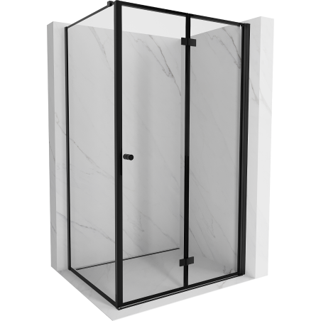 Mexen Mist-F kabina prysznicowa składana prawa 70 x 85 cm, czarna ramka, czarna - 8A6T-070-085-70-70-P