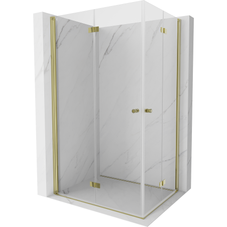 Mexen Mist-F Duo kabina prysznicowa składana lewa 120 x 85 cm, transparent, złota - 8A6-120L-085P-50-00
