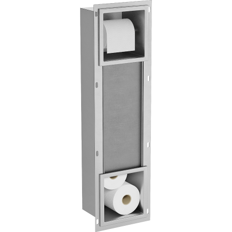 Mexen X-Wall-BP uchwyt na papier toaletowy z magazynkiem, inox - 1914