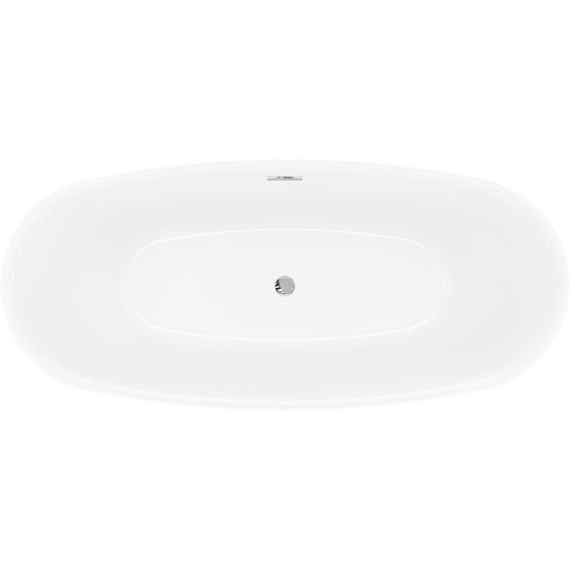 Mexen Luvo Slim wanna wolnostojąca 170 x 75 cm, biała, przelew chrom - 52801707500-01