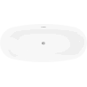 Mexen Luvo Slim wanna wolnostojąca 170 x 75 cm, biała, przelew chrom - 52801707500-01
