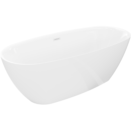 Mexen Luvo Slim wanna wolnostojąca 170 x 75 cm, biała, przelew biały - 52801707500-20