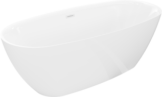 Mexen Luvo Slim wanna wolnostojąca 170 x 75 cm, biała, przelew biały - 52801707500-20
