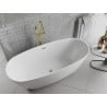 Mexen Luvo Slim wanna wolnostojąca 170 x 75 cm, biała, przelew złoty - 52801707500-50