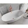 Mexen Luvo Slim wanna wolnostojąca 170 x 75 cm, biała, przelew różowe złoto - 52801707500-60