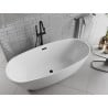 Mexen Luvo Slim wanna wolnostojąca 170 x 75 cm, biała, przelew czarny - 52801707500-70