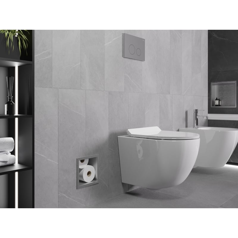 Mexen X-Wall-B magazynek na papier toaletowy, inox - 1915