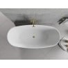 Mexen Luvo Slim wanna wolnostojąca 170 x 75 cm, biała/czarna, przelew złoty - 52801707575-50