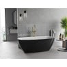 Mexen Luvo Slim wanna wolnostojąca 170 x 75 cm, biała/czarna, przelew złoty szczotkowany - 52801707575-55