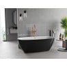 Mexen Luvo Slim wanna wolnostojąca 170 x 75 cm, biała/czarna, przelew różowe złoto - 52801707575-60