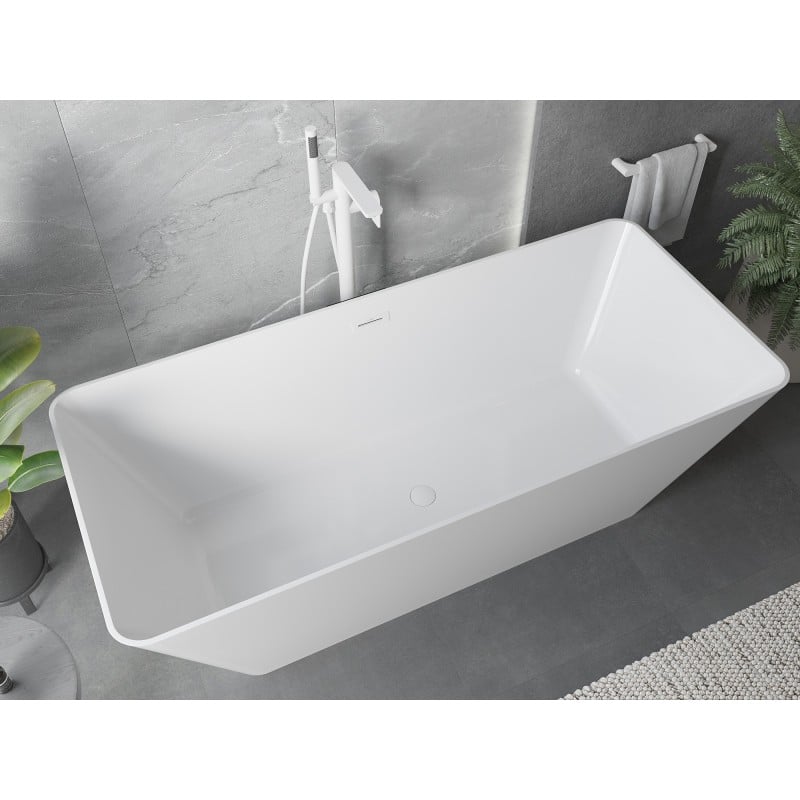 Mexen Velo Slim wanna wolnostojąca 170 x 75 cm, biała, przelew biały - 52811707500-20