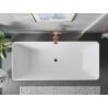 Mexen Velo Slim wanna wolnostojąca 170 x 75 cm, biała, przelew różowe złoto - 52811707500-60