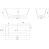 Mexen Velo Slim wanna wolnostojąca 170 x 75 cm, biała, przelew miedź szczotkowana - 52811707500-65