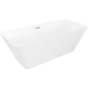 Mexen Velo Slim wanna wolnostojąca 170 x 75 cm, biała, przelew miedź szczotkowana - 52811707500-65