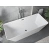 Mexen Velo Slim wanna wolnostojąca 170 x 75 cm, biała, przelew gun gray szczotkowany - 52811707500-66
