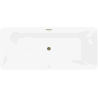 Mexen Velo Slim wanna wolnostojąca 170 x 75 cm, biała/czarna, przelew złoty - 52811707575-50