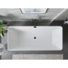 Mexen Velo Slim wanna wolnostojąca 170 x 75 cm, biała/czarna, przelew czarny - 52811707575-70