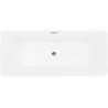 Mexen Velo Slim wanna wolnostojąca 170 x 75 cm, biała/czarna, przelew różowe złoto - 52811707575-60
