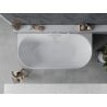 Mexen Oval Slim wanna wolnostojąca przyścienna 170 x 80 cm, biała/szara, przelew biały - 52661708062-20