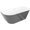 Mexen Oval Slim wanna wolnostojąca przyścienna 170 x 80 cm, biała/szara, przelew biały - 52661708062-20