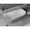 Mexen Oval Slim wanna wolnostojąca przyścienna 170 x 80 cm, biała/szara, przelew złoty - 52661708062-50