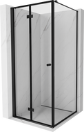 Mexen Mist-F kabina prysznicowa składana lewa 70 x 70 cm, czarna ramka, czarna - 8A6T-070-070-70-70-L