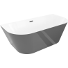 Mexen Oval Slim wanna wolnostojąca przyścienna 170 x 80 cm, biała/szara, przelew czarny - 52661708062-70
