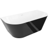 Mexen Oval Slim wanna wolnostojąca przyścienna 170 x 80 cm, biała/czarna, przelew biały - 52661708075-20