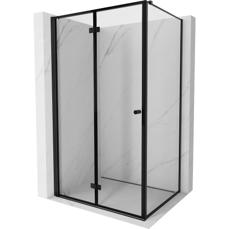 Mexen Mist-F kabina prysznicowa składana lewa 70 x 85 cm, czarna ramka, czarna - 8A6T-070-085-70-70-L