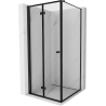 Mexen Mist-F kabina prysznicowa składana lewa 90 x 90 cm, czarna ramka, czarna - 8A6T-090-090-70-70-L