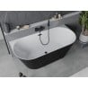 Mexen Oval Slim wanna wolnostojąca przyścienna 170 x 80 cm, biała/czarna, przelew czarny - 526817MEX--52661708075-70-70