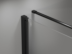 Mexen Mist-F kabina prysznicowa składana lewa 100 x 100 cm, czarna ramka, czarna - 8A6T-100-100-70-70-L