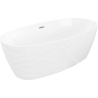 Mexen Olea wanna wolnostojąca wzór 170 x 80 cm, biała, przelew chrom - 52821708000-01