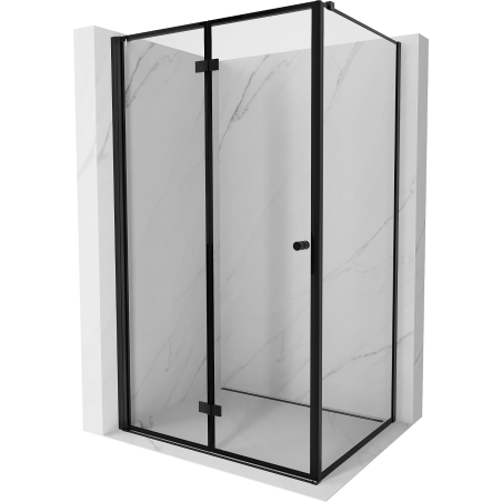 Mexen Mist-F kabina prysznicowa składana lewa 85 x 120 cm, czarna ramka, czarna - 8A6T-085-120-70-70-L