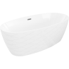 Mexen Olea wanna wolnostojąca wzór 170 x 80 cm, biała, przelew gun metal - 52821708000-95