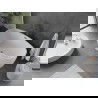Mexen Olea wanna wolnostojąca wzór 170 x 80 cm, biała, przelew gun metal - 52821708000-95