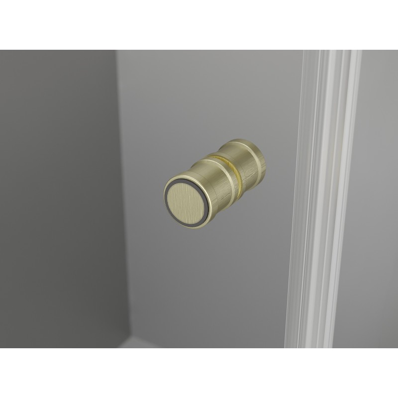 Mexen Mist-F Duo kabina prysznicowa składana 100 x 100 cm, transparent, złota szczotkowana - 8A6-100L-100P-55-00