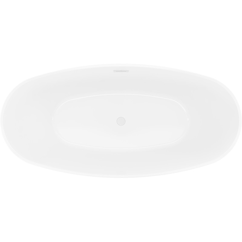 Mexen Lira wanna wolnostojąca wzór 170 x 80 cm, biała, przelew biały - 52831708000-20