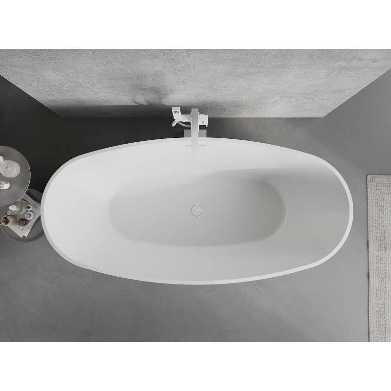 Mexen Lira wanna wolnostojąca wzór 170 x 80 cm, biała, przelew biały - 52831708000-20