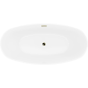Mexen Lira wanna wolnostojąca wzór 170 x 80 cm, biała, przelew złoty - 52831708000-50