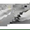 Mexen Lira wanna wolnostojąca wzór 170 x 80 cm, biała, przelew złoty - 52831708000-50