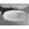 Mexen Lira wanna wolnostojąca wzór 170 x 80 cm, biała, przelew złoty szczotkowany - 52831708000-55