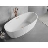 Mexen Lira wanna wolnostojąca wzór 170 x 80 cm, biała, przelew miedź szczotkowana - 52831708000-65