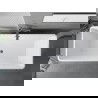 Mexen Tava wanna wolnostojąca ryflowana 170 x 75 cm, biała, przelew gun gray szczotkowany - 52851707500-66