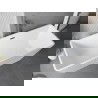 Mexen Tava wanna wolnostojąca ryflowana 170 x 75 cm, biała, przelew gun gray szczotkowany - 52851707500-66