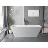 Mexen Tava wanna wolnostojąca ryflowana 170 x 75 cm, biała, przelew czarny - 52851707500-70