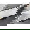 Mexen Tava wanna wolnostojąca ryflowana 170 x 75 cm, biała/czarna, przelew chrom - 52851707575-01